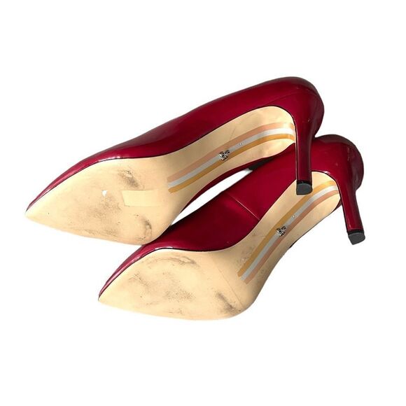 SAM EDELMAN Hazel Patent Leather Pointy Toe Pumps Heels Red 10 - Picture 15 of 16
